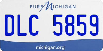 MI license plate DLC5859