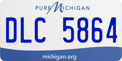 MI license plate DLC5864