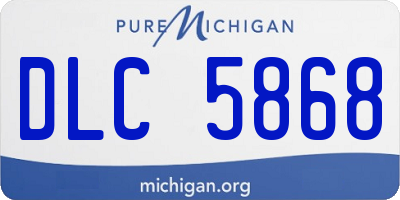 MI license plate DLC5868