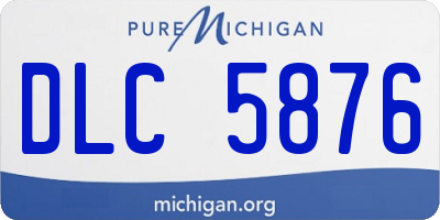 MI license plate DLC5876