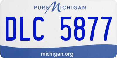 MI license plate DLC5877
