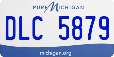 MI license plate DLC5879