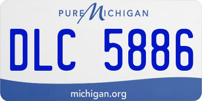 MI license plate DLC5886