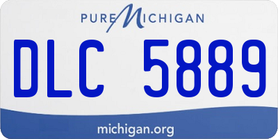 MI license plate DLC5889
