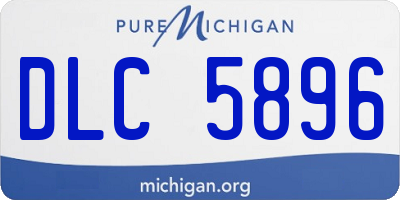 MI license plate DLC5896