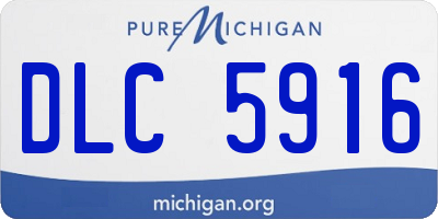 MI license plate DLC5916