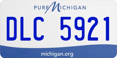 MI license plate DLC5921