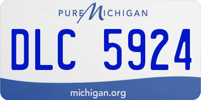 MI license plate DLC5924