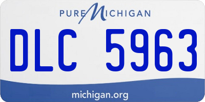 MI license plate DLC5963