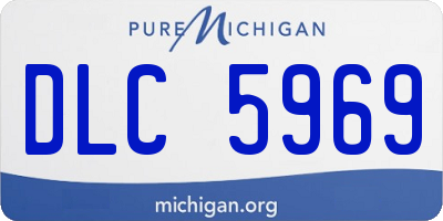 MI license plate DLC5969