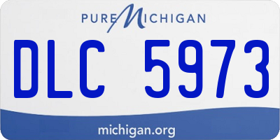 MI license plate DLC5973
