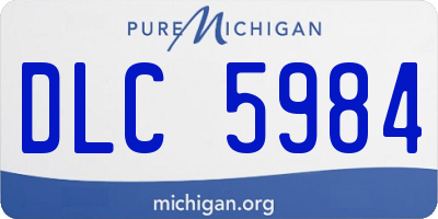 MI license plate DLC5984