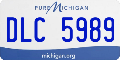 MI license plate DLC5989