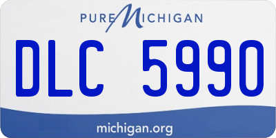 MI license plate DLC5990