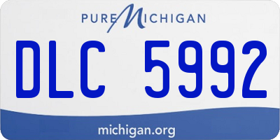 MI license plate DLC5992