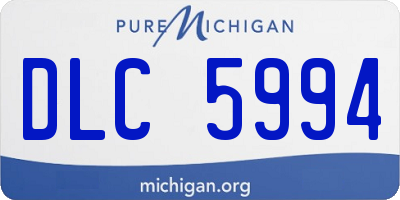MI license plate DLC5994