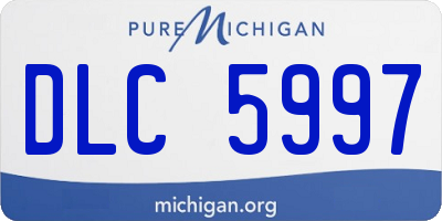 MI license plate DLC5997