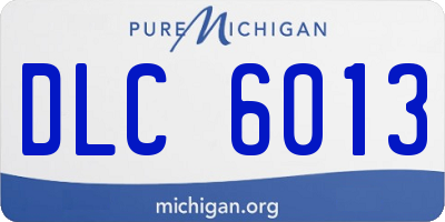 MI license plate DLC6013