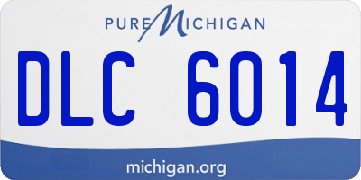 MI license plate DLC6014