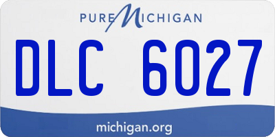 MI license plate DLC6027