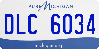 MI license plate DLC6034
