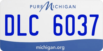 MI license plate DLC6037