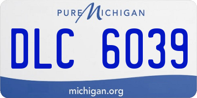 MI license plate DLC6039
