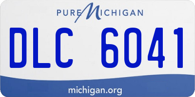 MI license plate DLC6041