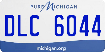 MI license plate DLC6044