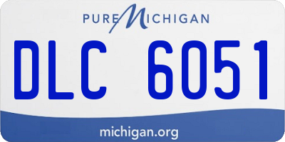 MI license plate DLC6051