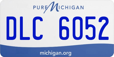 MI license plate DLC6052