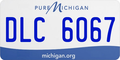 MI license plate DLC6067