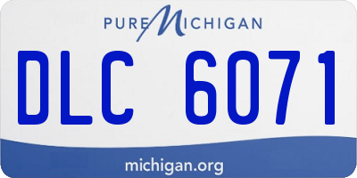 MI license plate DLC6071