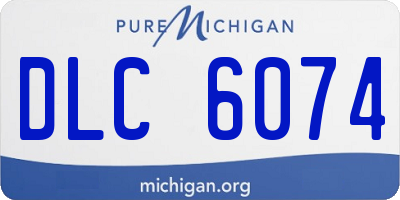 MI license plate DLC6074