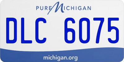 MI license plate DLC6075