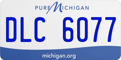 MI license plate DLC6077