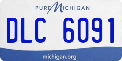 MI license plate DLC6091