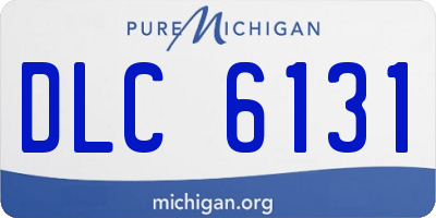 MI license plate DLC6131