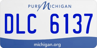 MI license plate DLC6137