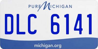 MI license plate DLC6141