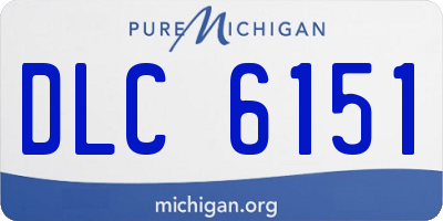 MI license plate DLC6151
