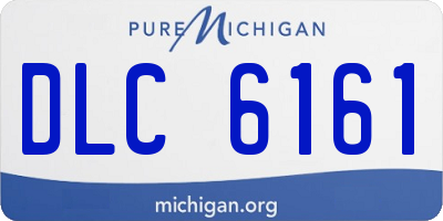 MI license plate DLC6161