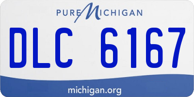 MI license plate DLC6167
