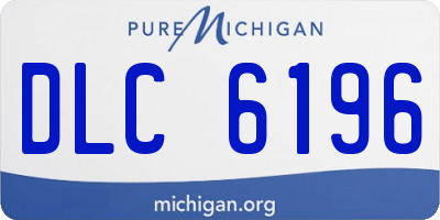 MI license plate DLC6196