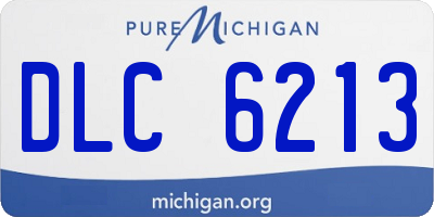 MI license plate DLC6213