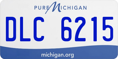MI license plate DLC6215