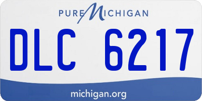MI license plate DLC6217