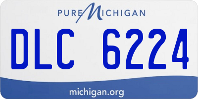 MI license plate DLC6224