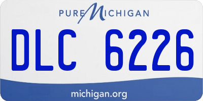 MI license plate DLC6226