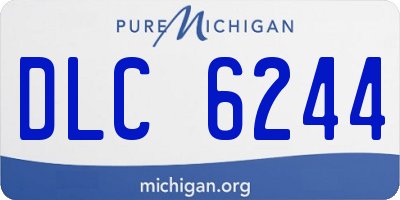 MI license plate DLC6244